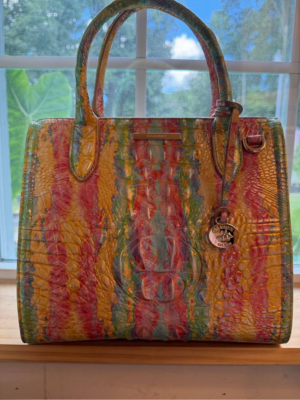 Brahmin purse & wallet Small Caroline- Saltwater Taffy Melbourne croc - Picture 3 of 9